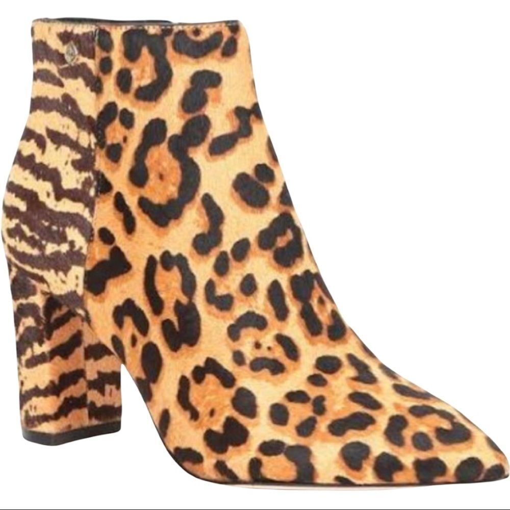 🔴 Antonio Melani Leopard/Tiger Print Fur Bootie - Picture 5 of 16